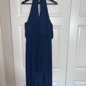 Navy high low dress